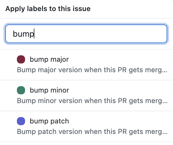 Bump labels